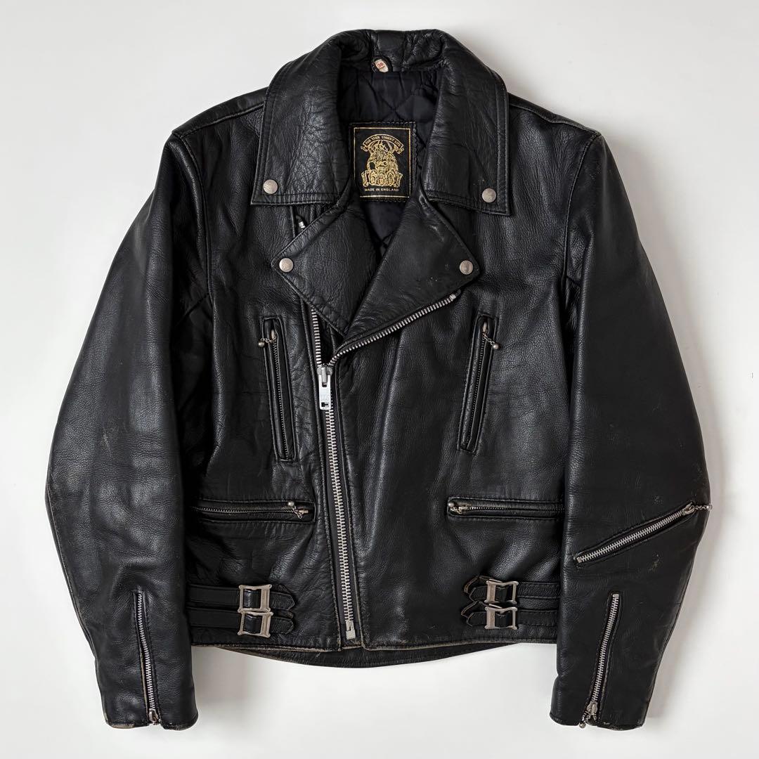 英国製☆666 トリプルシックス ロンジャン レザー ライダース