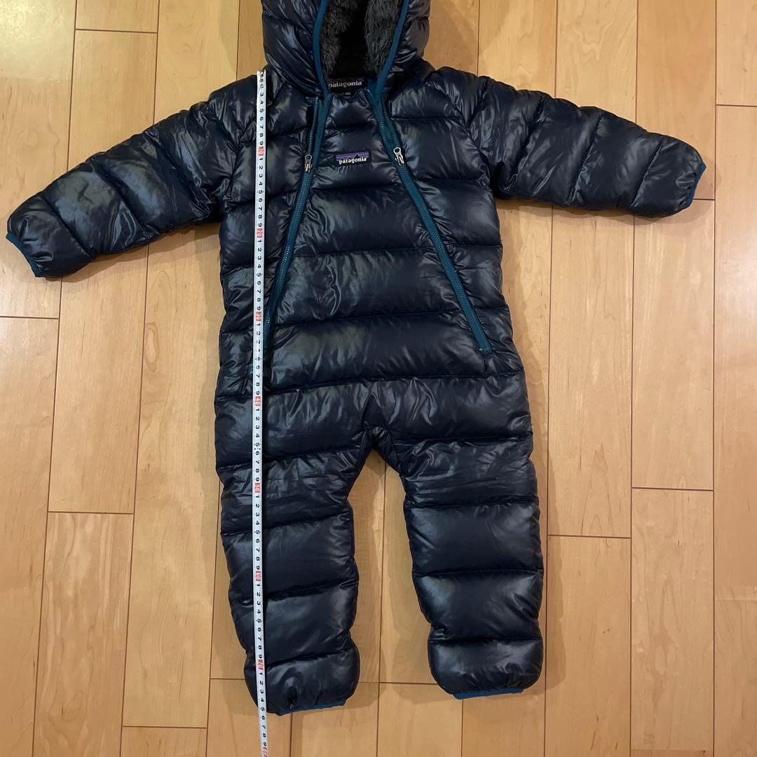 patagonia フード付きダウンオールインワン 12-18M ネイビー