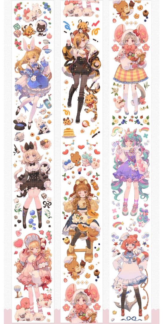 再販✩SALE✩J282＃偶遇(水晶)切り売り海外人物マステ女の子