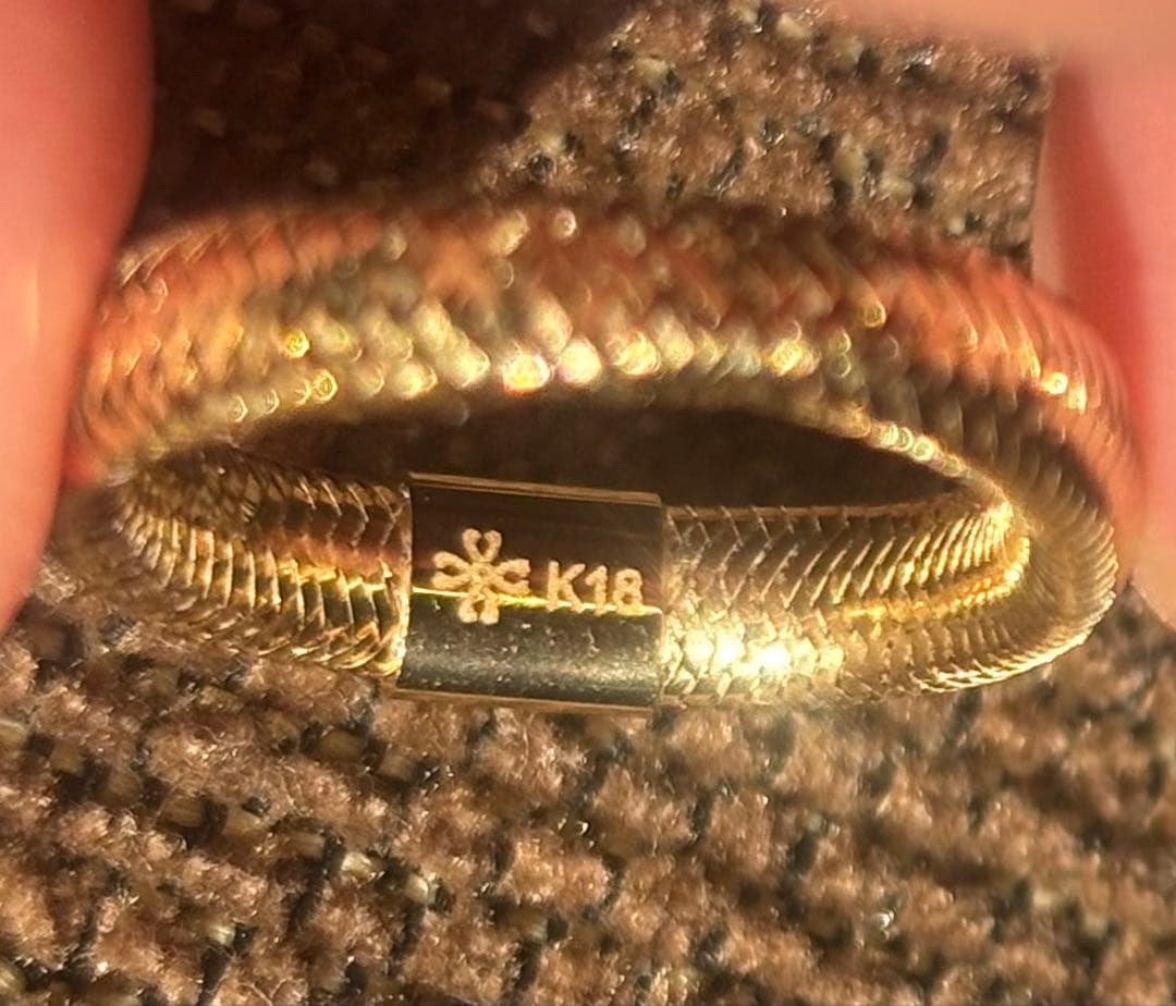 K18 YGデザインフリーリング