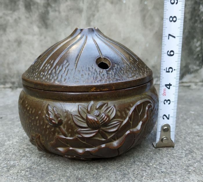銅器 香炉 蓮花香炉 茶道具 香道具 室内薫香炉 装飾品 工芸品 置物