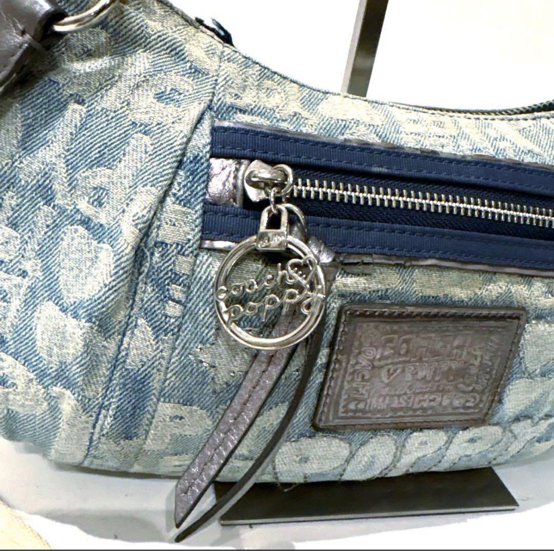 COACH コーチ ポピー デニム ワンショルダー ポーチ 肩掛け 2WAY