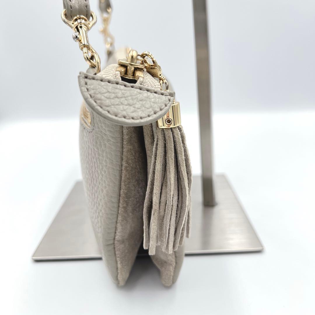 美品✨ATAO オフィスブーブー ショルダー ウォレット グレージュ