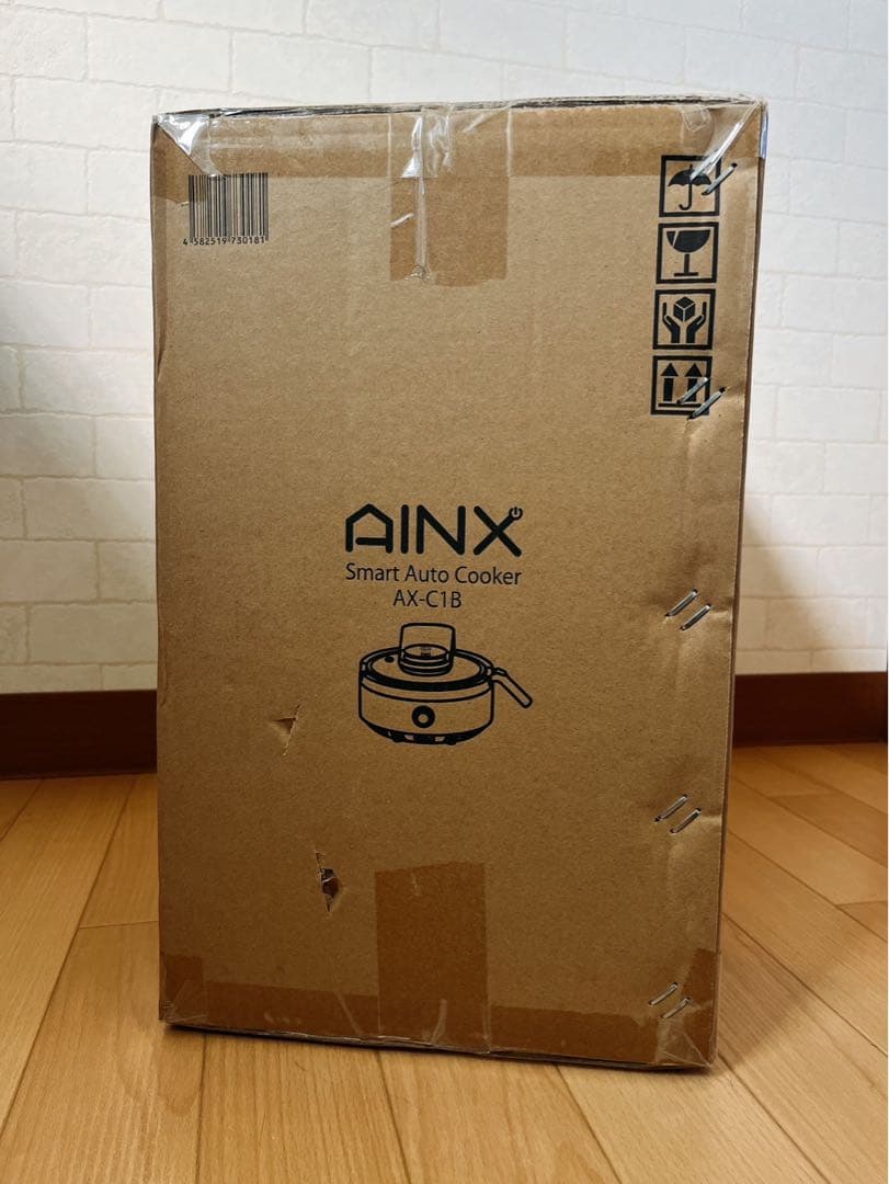 新品未開封 スマートオートクッカー 自動電気調理鍋 AX-C1B AINX
