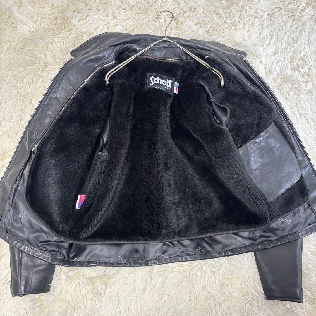 美品✨schott 642 レザージャケット シングルライダース 牛革 40 黒