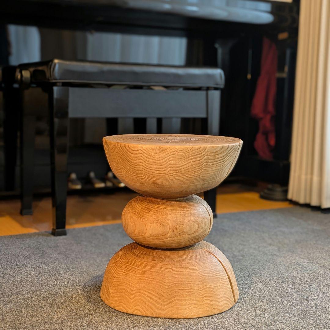 :)　栗　天然木　丸太　椅子　スツール　高さ約30.5㎝