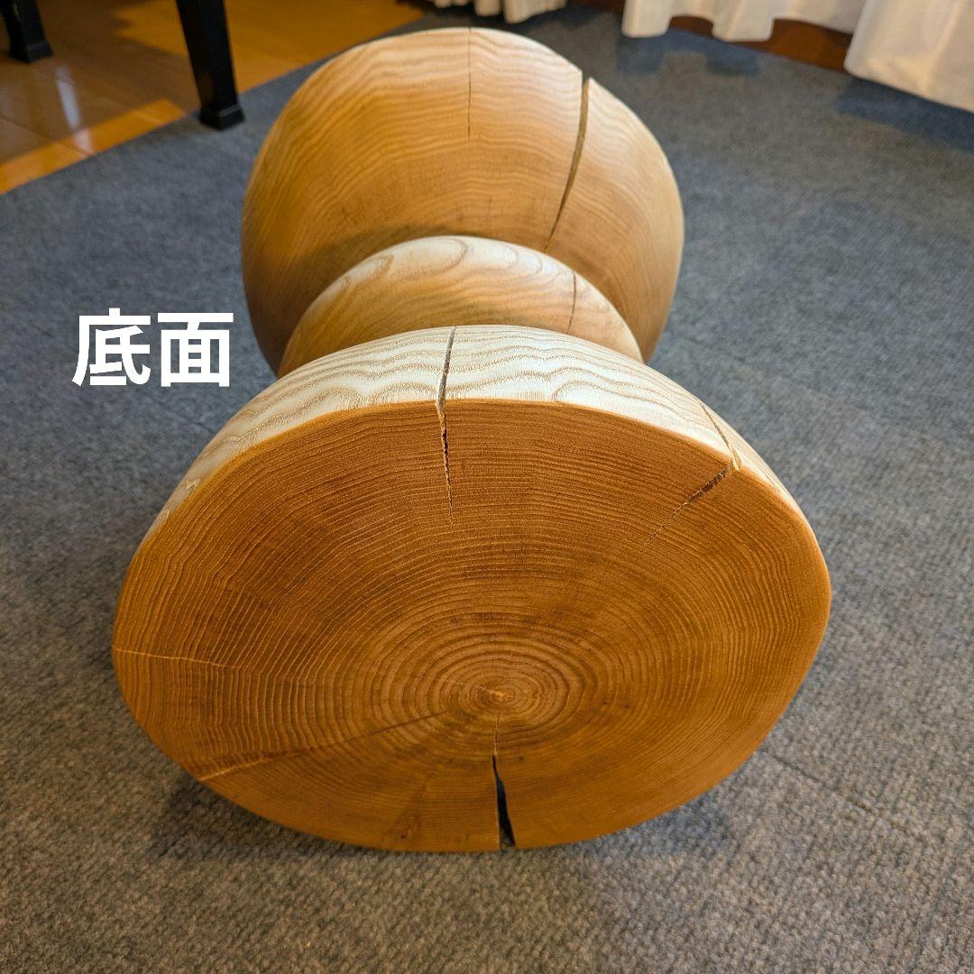 :)　栗　天然木　丸太　椅子　スツール　高さ約30.5㎝