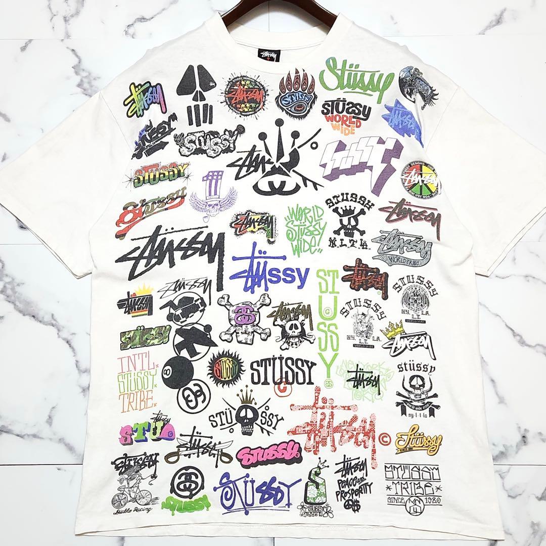 コレクター向き✨ STUSSY オールド ステューシー 歴代ロゴ 総柄 T