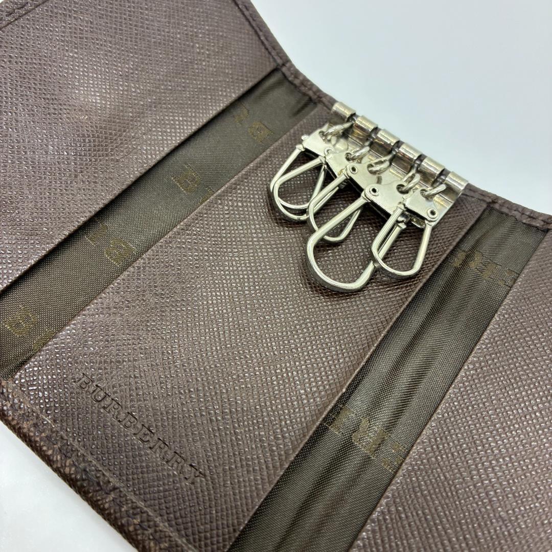 美品 バーバリー キーケース BURBERRY 5連 ノバチェック ベージュ