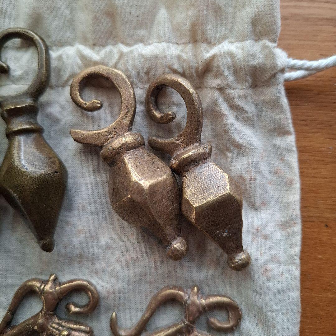 希少】Orang ulu イヤリング 真鍮 アンティーク 部族 まとめ売り