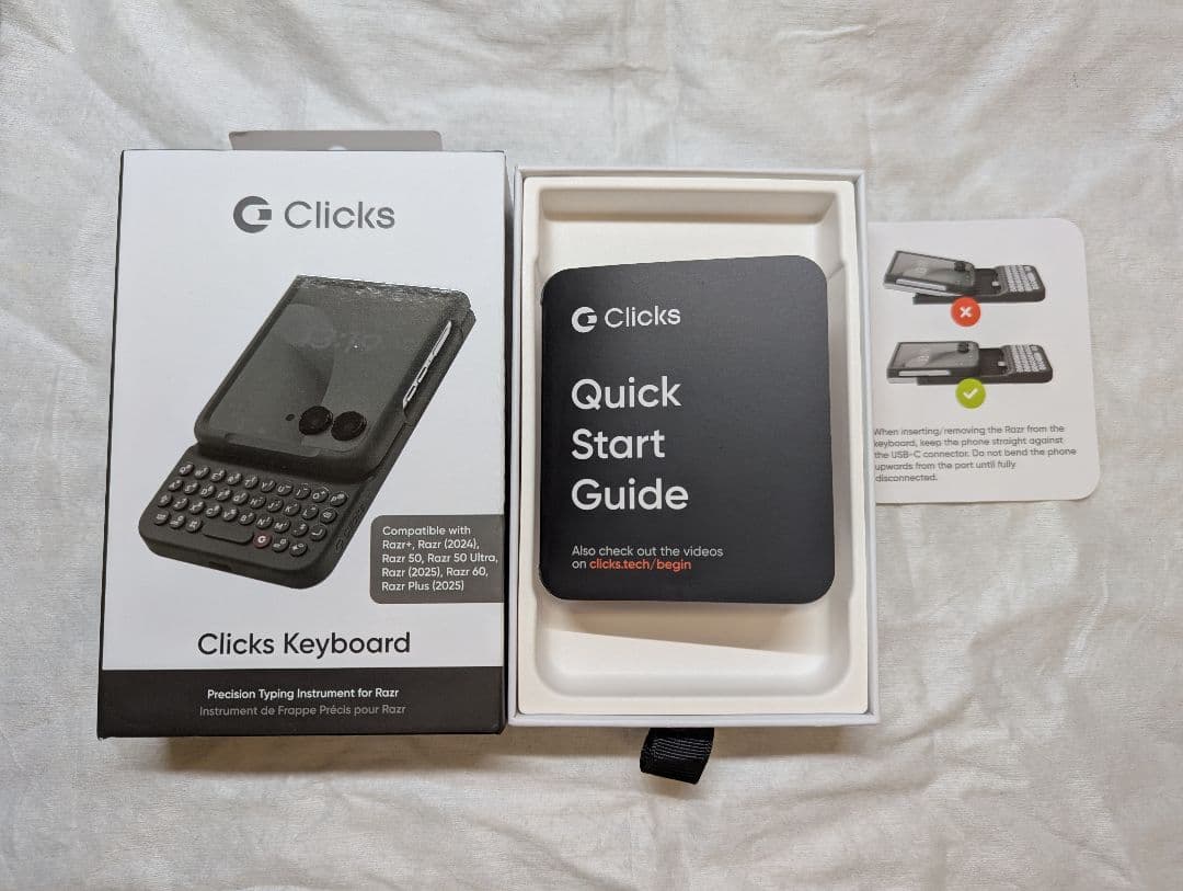 スマホアクセサリー Clicks Keyboard for Razr Motorola