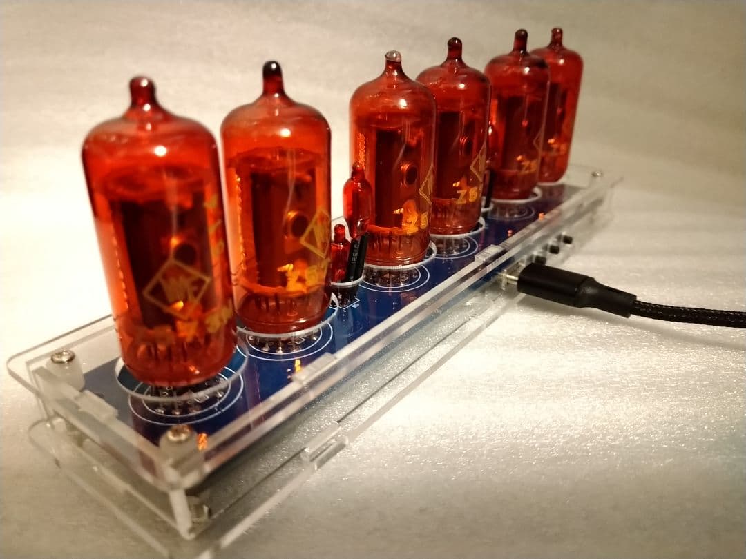 ニキシー管時計 Z573M 6球 完成品 ケース入り A97604456