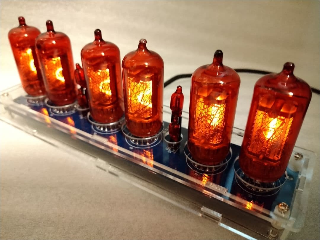 ニキシー管時計 Z573M 6球 完成品 ケース入り A97604456