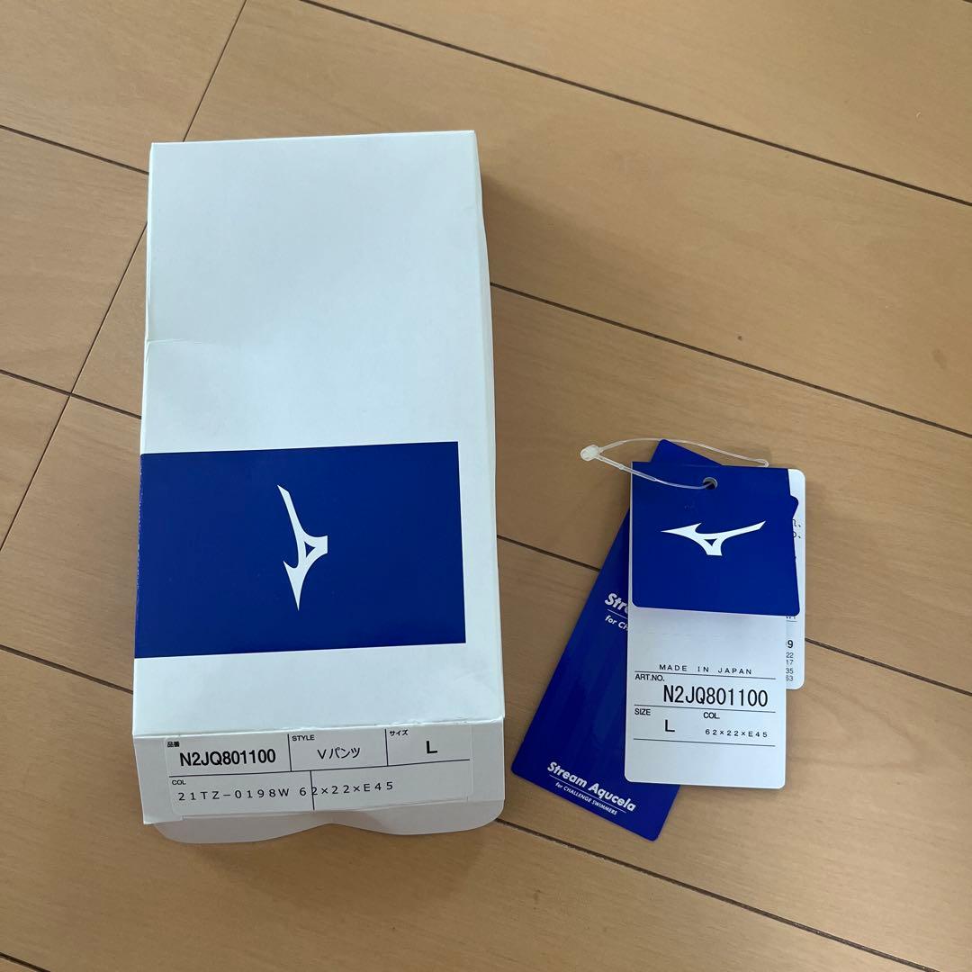 Lサイズ】ミズノ 競パン・競泳水着 ストリームアクセラ 赤青 箱タグ