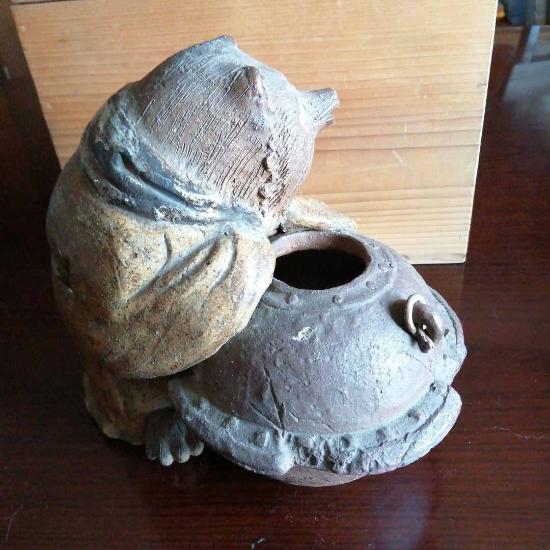 京焼　茶釜大師仁阿弥狸　23.5cm　江戸後期～明治期