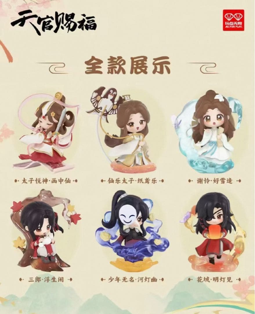 天官赐福 Bilibiliライセンス フィギュア 新品未使用 6点入り1box