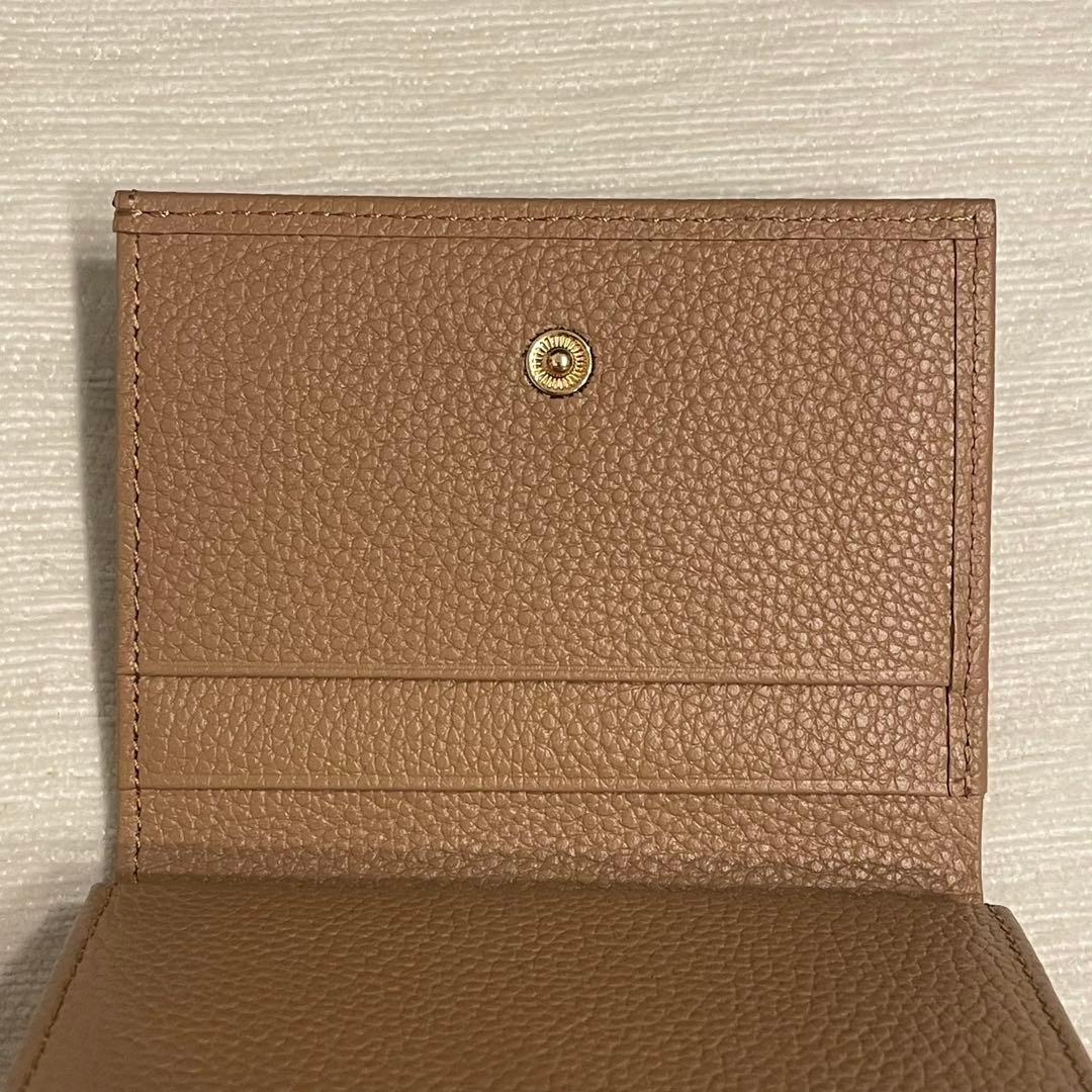 七*止様 【新品未使用】皇居 財布 二つ折り がま口 カフェオレ モカ