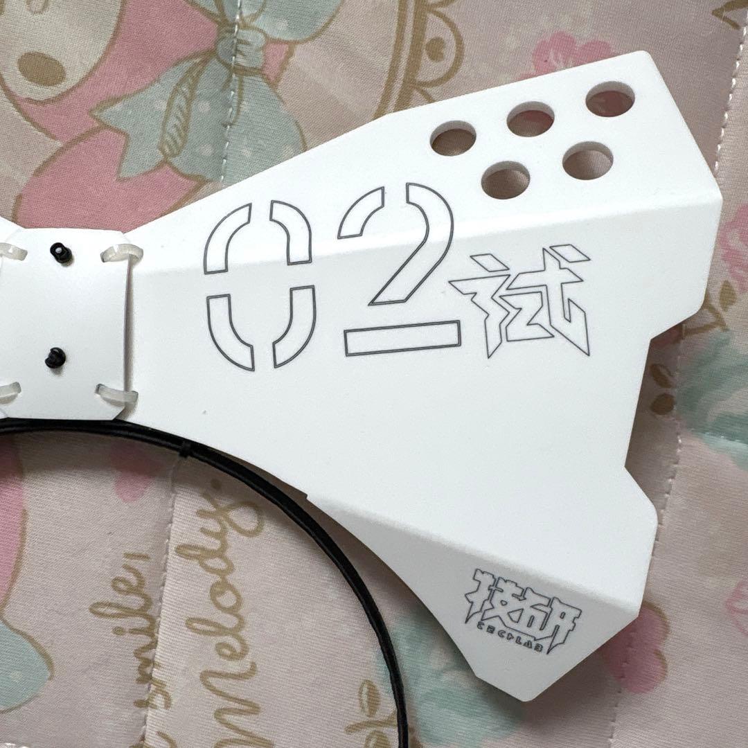 【希少/廃盤品】中央町戦術工芸　サイバー系　リボンカチューシャ　白　ホワイト