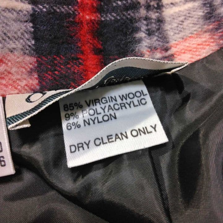 オニールオブダブリン 起毛 タイト スカート レッド チェック ウール ひざ丈