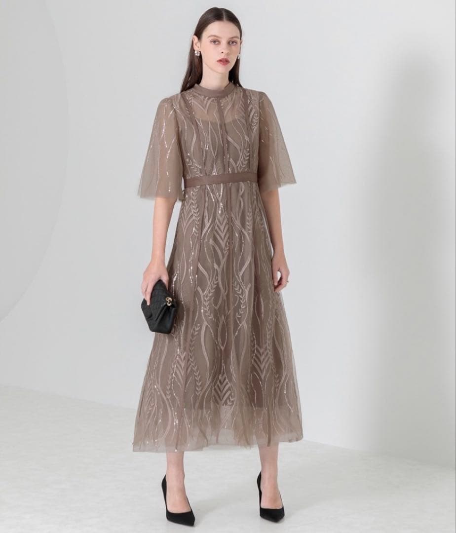 Leja パーティードレス Mサイズ Leja パーティードレス グレー Mサイズ