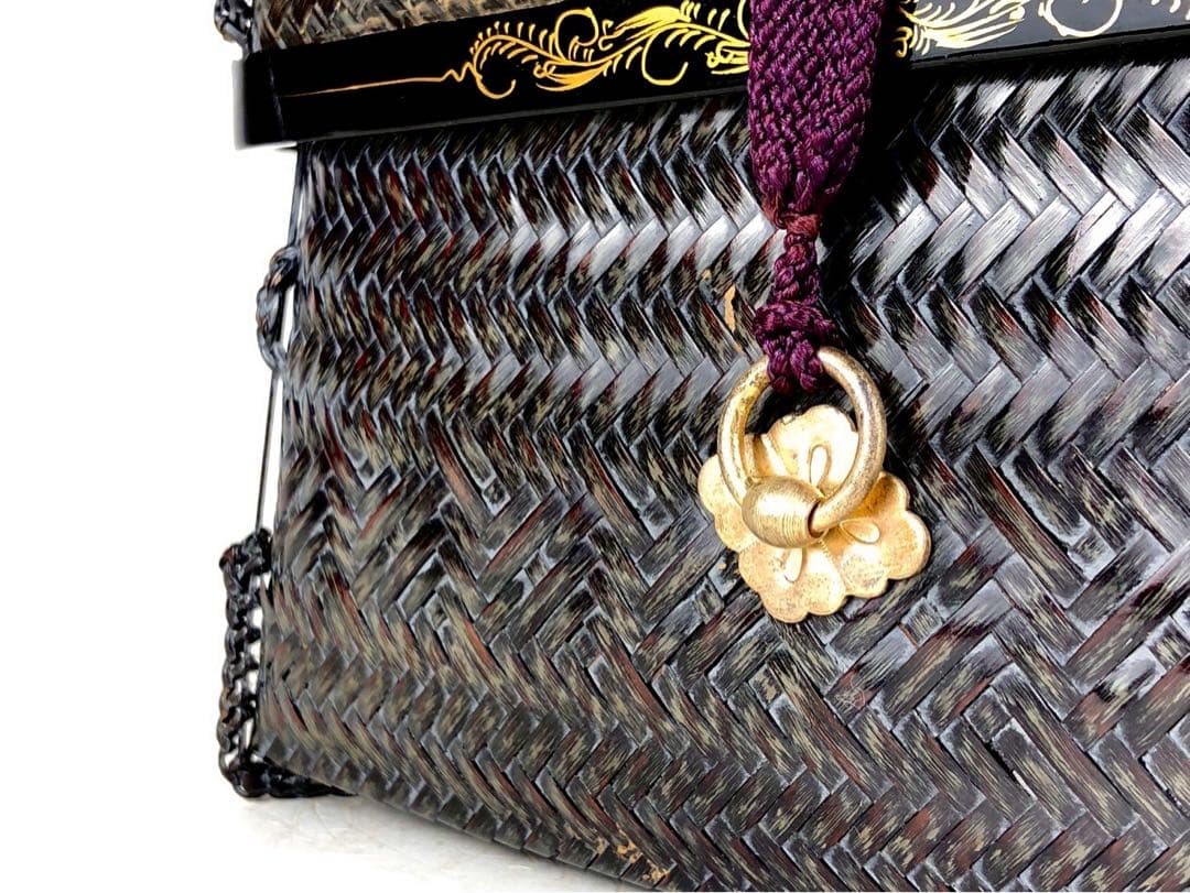 R651 御所籠 『篭師 和田鱗司作』『竹茶籠』『茶器揃』 共箱