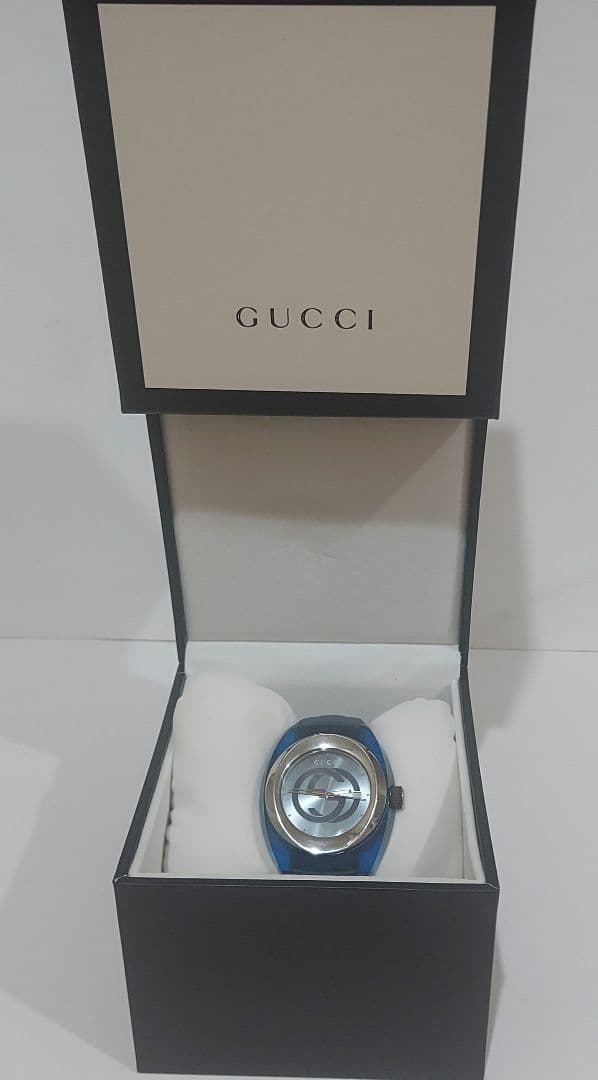 ☆訳あり☆グッチ GUCCI 腕時計 メンズ YA137104A シンク ブルー