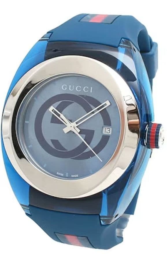 ☆訳あり☆グッチ GUCCI 腕時計 メンズ YA137104A シンク ブルー