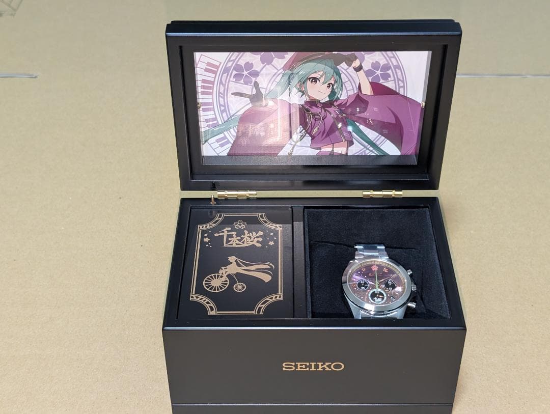 新品未使用 セイコー×初音ミク 千本桜コラボウォッチ オルゴール付き 腕時計