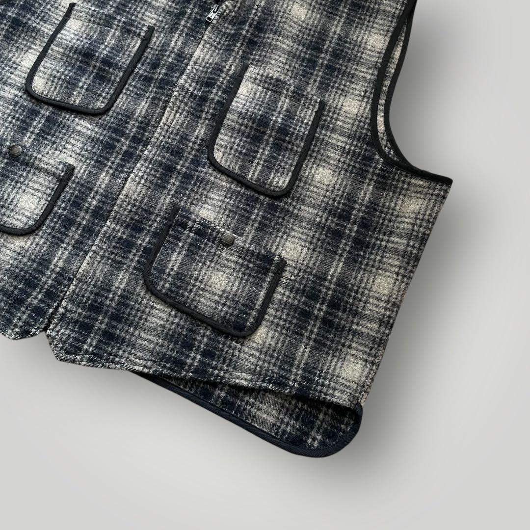 激レアサイズ！USA製 80s エルエルビーン オンブレ チェックベスト XL