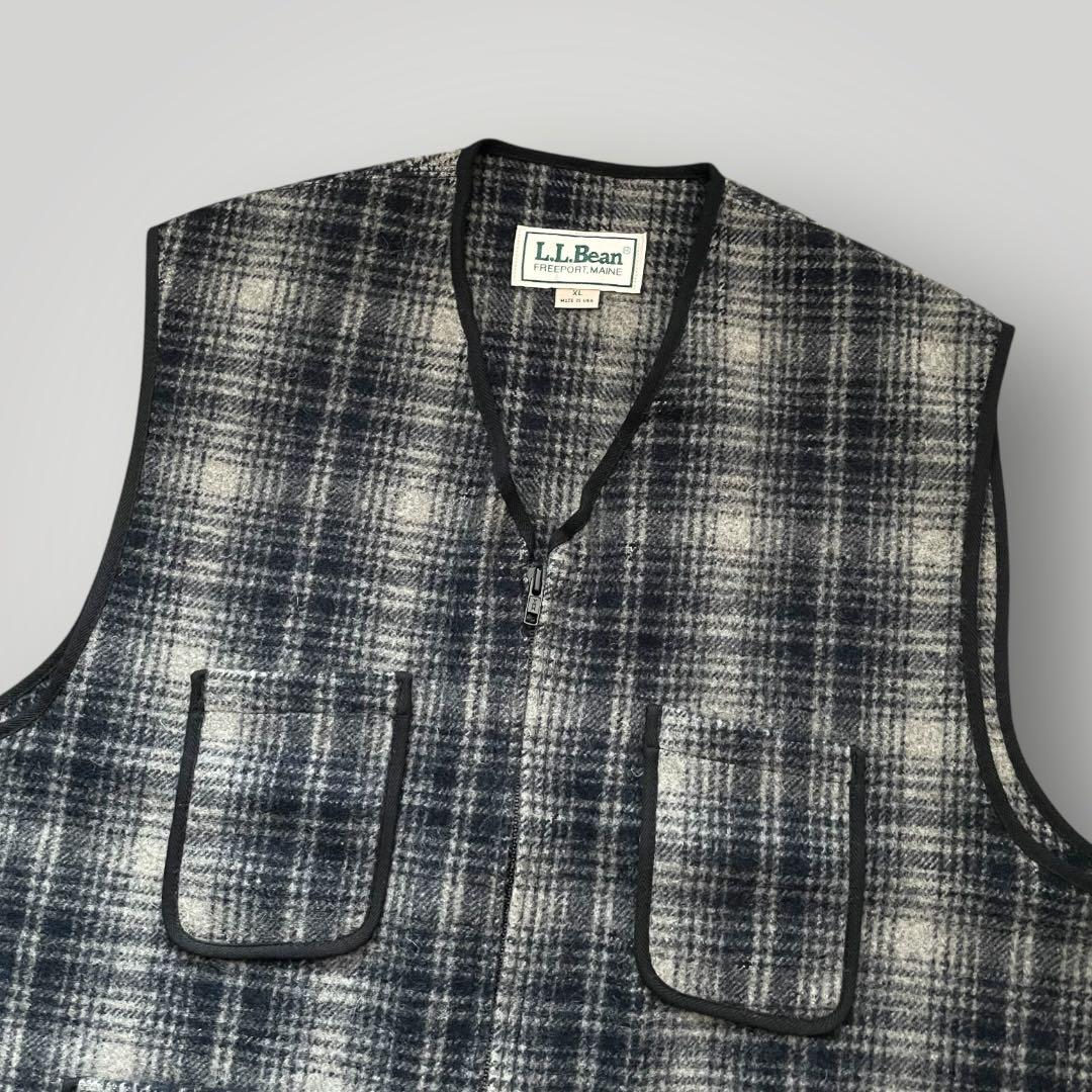 激レアサイズ！USA製 80s エルエルビーン オンブレ チェックベスト XL
