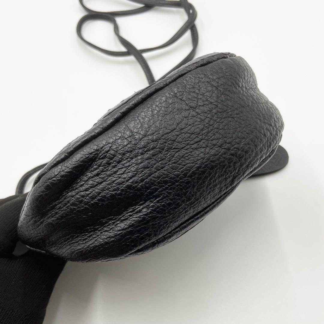 うぐいす餅様IBIZA イビサ　オーストリッチ　ショルダーバッグ　ゾウ　ブラック