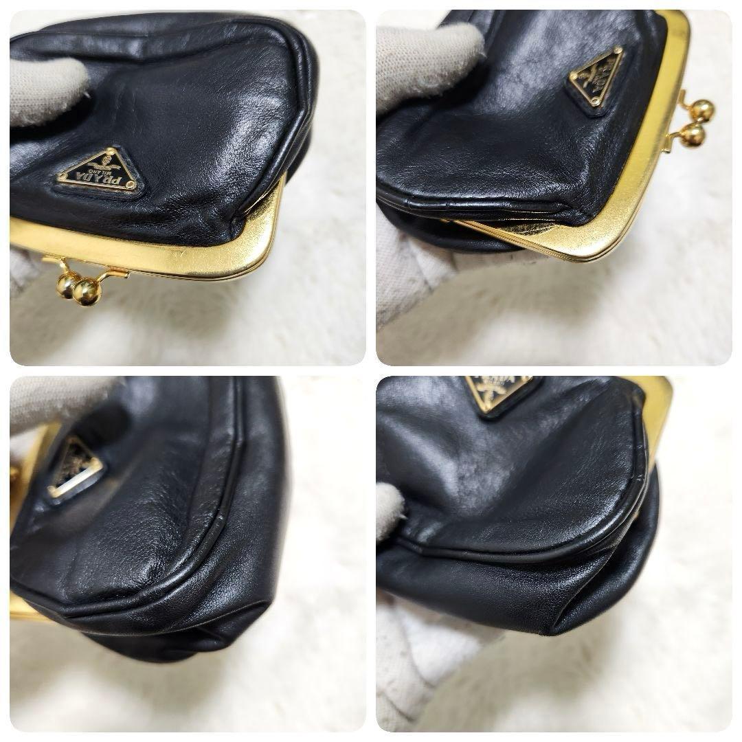 ✨希少✨プラダ　ケース　がま口　小銭入れ　三角ロゴ　ミニポーチ