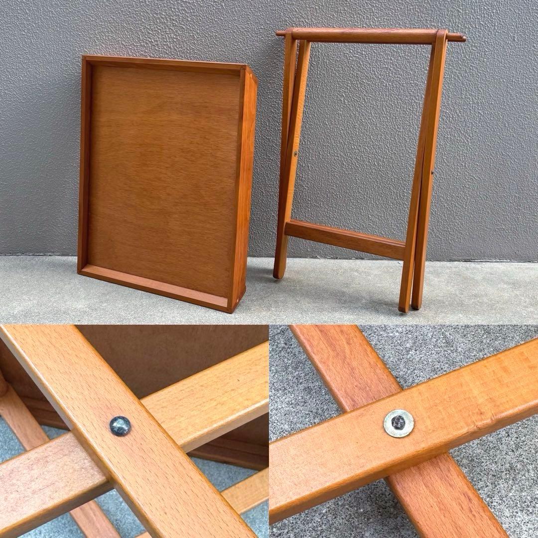 アンティーク 木製 サイドテーブル ローテーブル チークカラー