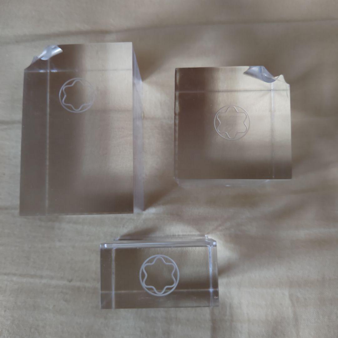 レア・希少】モンブラン アクリル ディスプレイ ペン立 ペン置き 3点