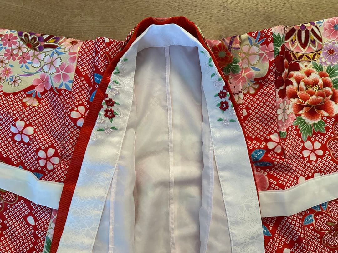 SHI　美品【七五三 3歳 女の子】京都花ひめ フルセット 被布疋田柄