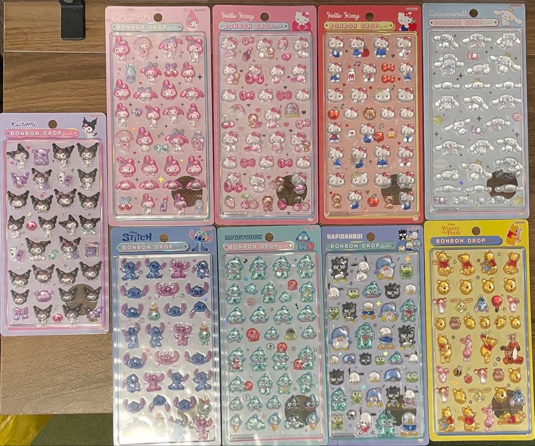ボンボンドロップシール サンリオ・ディズニー 全9種類 ボンボン