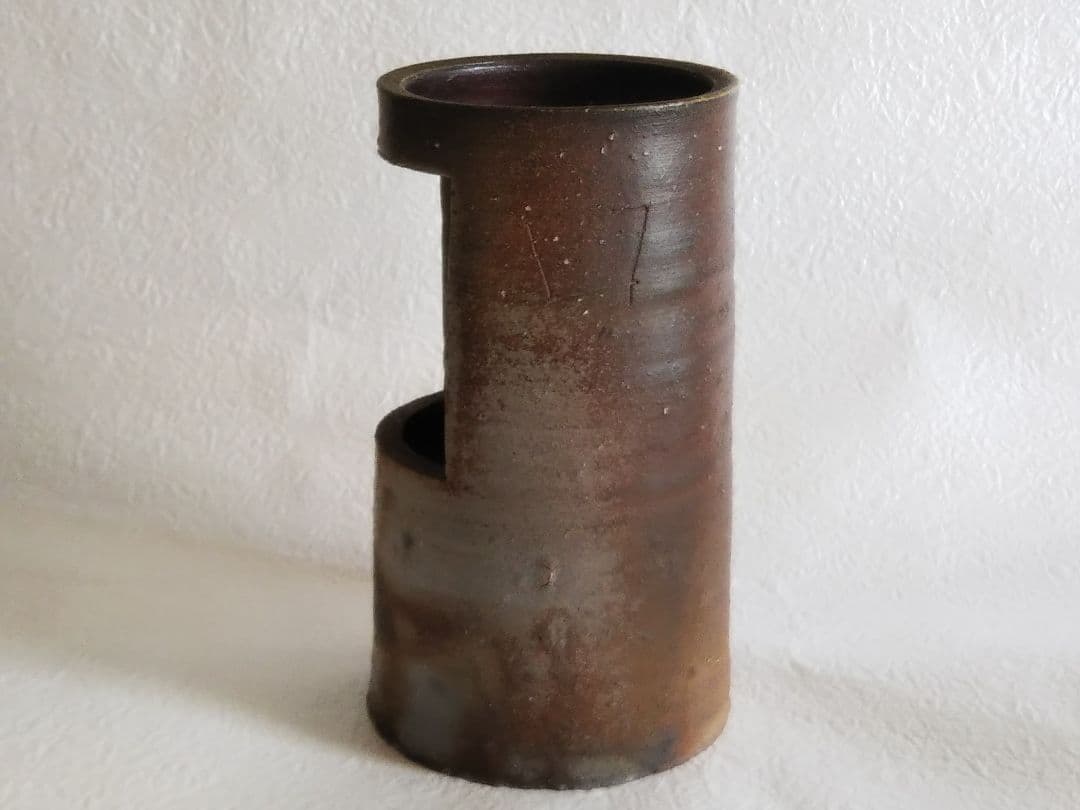 北大路魯山人　備前竹花入