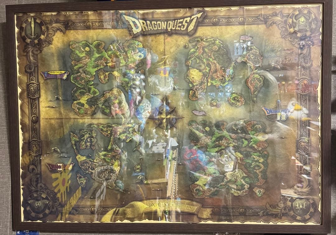 ドラクエ　冒険の世界地図ポスター 未使用品】ドラクエ25周年 ドラクエ1、2、3 セット特典 世界地図