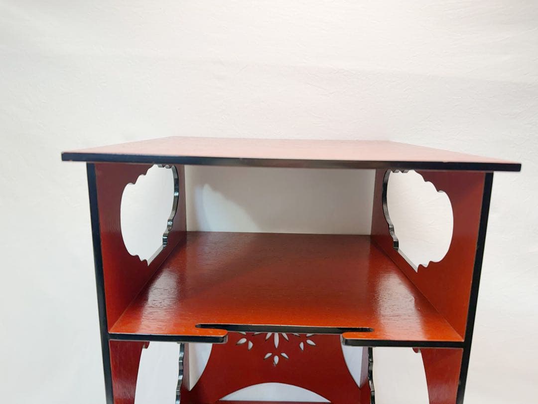 美品 茶道具 雪輪棚 朱塗 一元斎好写 江戸千家 不白流