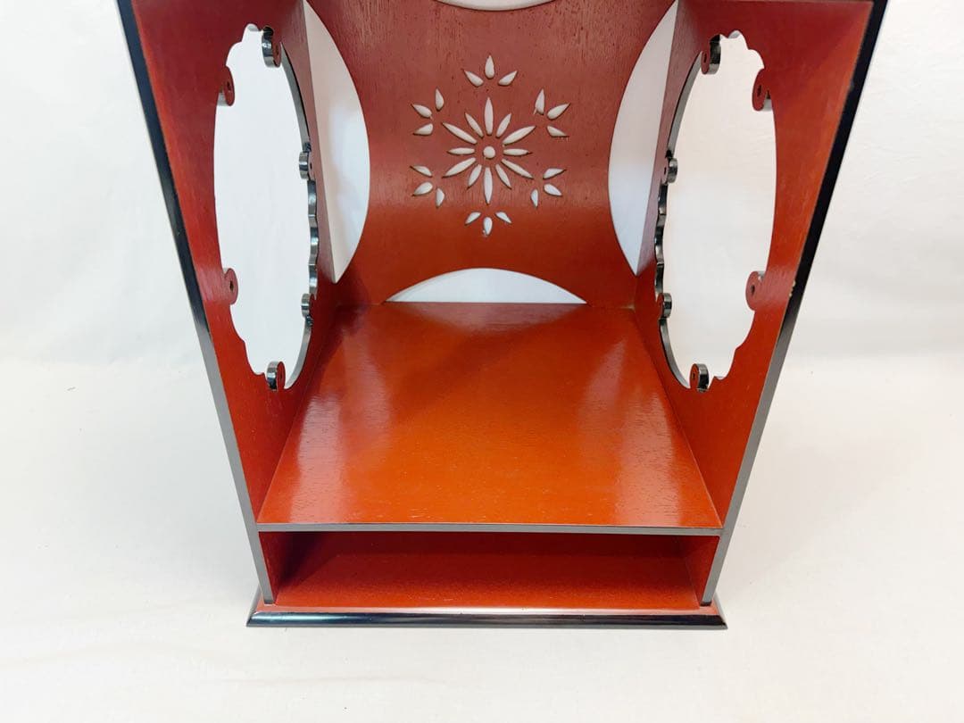 美品 茶道具 雪輪棚 朱塗 一元斎好写 江戸千家 不白流