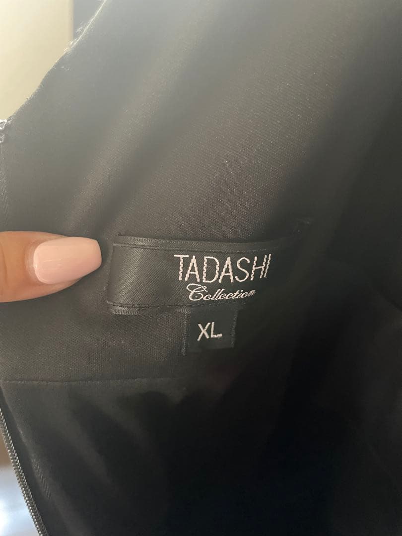 ショウジタダシオケージョンブラックロングドレス二次会成人式結婚式パーティ