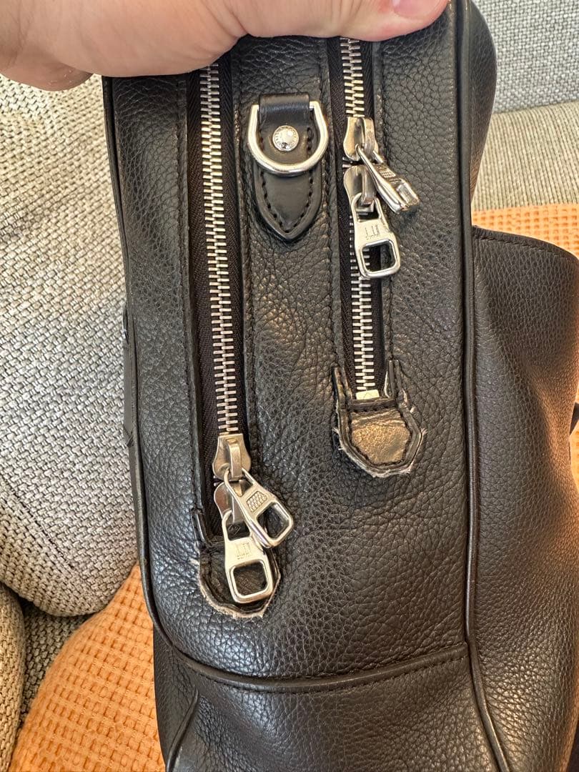 ダンヒル‼️ブリーフケース⭐️2WAY⭐️ブラック‼️定価300000円⭐️シボ革