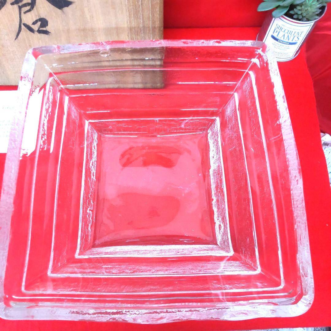 各務満☆ 校倉 四角鉢 クリスタル