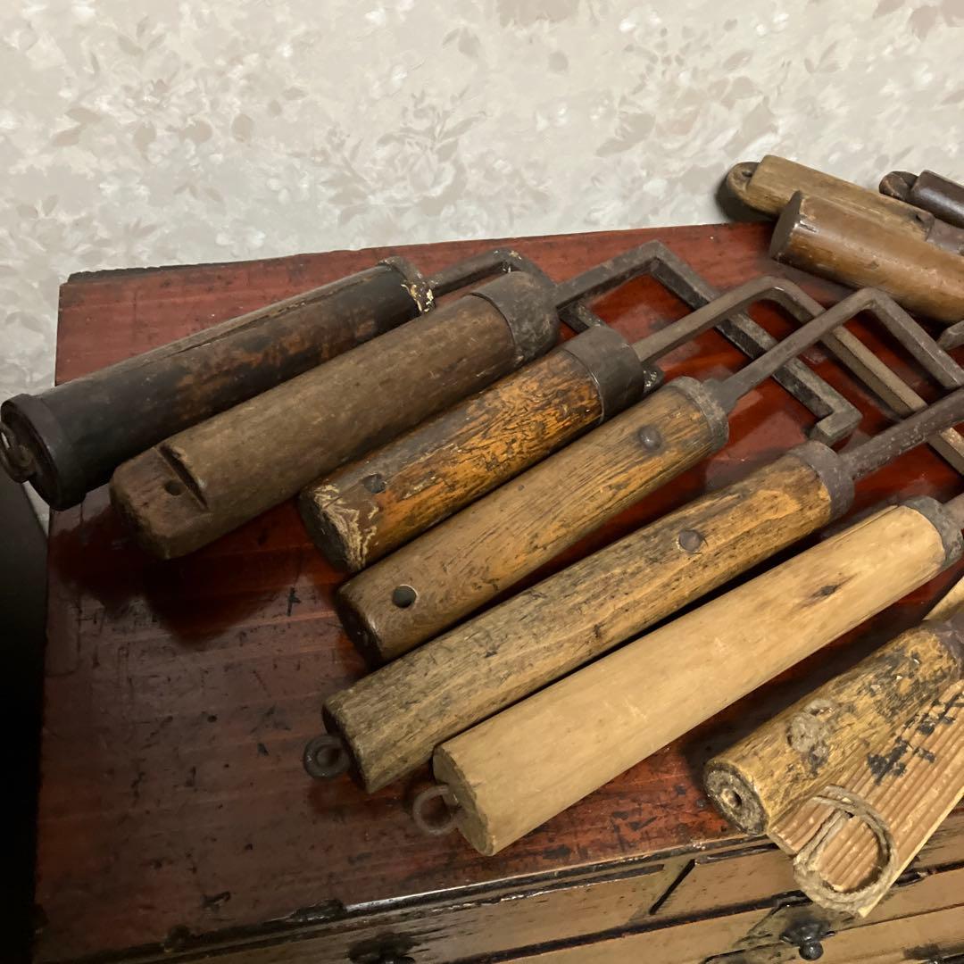 古い蔵戸の「落とし鍵」各種10点