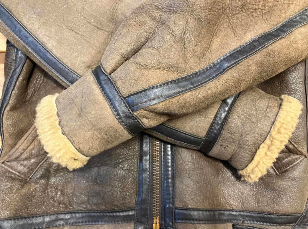 SCHOTT ショット B-3 ムートンジャケット ブラウン size32