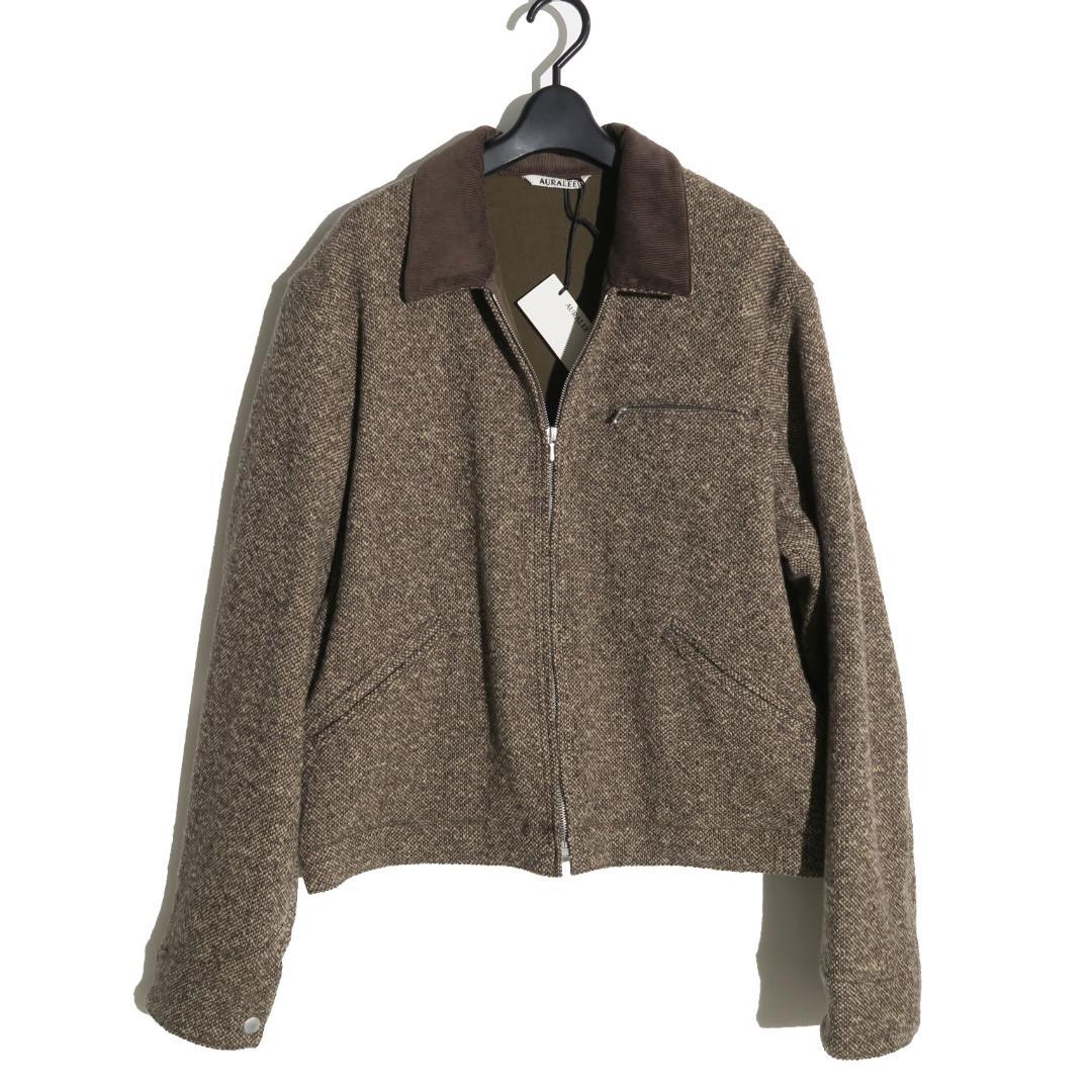 25AW AURALEE HOMESPUN TWEED ZIP BLOUSON - メルカリ