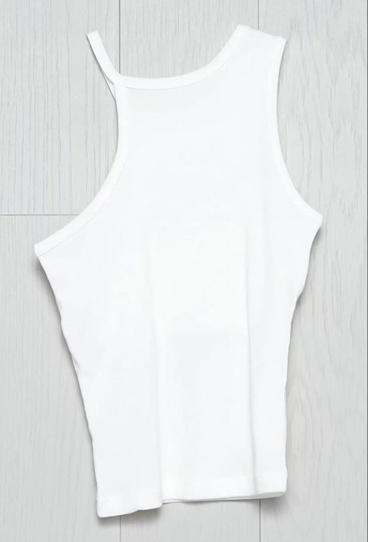 【新品】＜H BEAUTY&YOUTH＞コットンリブ アシンメトリータンクトップ