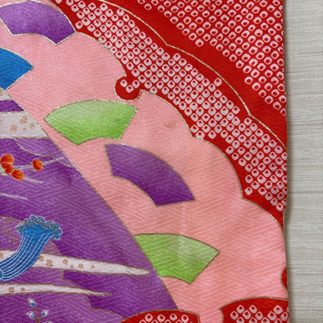 七五三 7歳 着物 長襦袢 作り帯 バッグ 草履 小物 セット