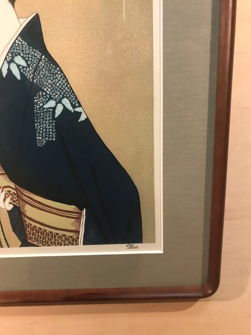 高沢圭一 「帯」 木版画 刷り込みサイン・作品証明シール有り - WWW