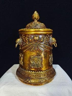 金銅経瓶「八宝瓶」仏教の八宝の通販はau PAY マーケット - 輸入雑貨の